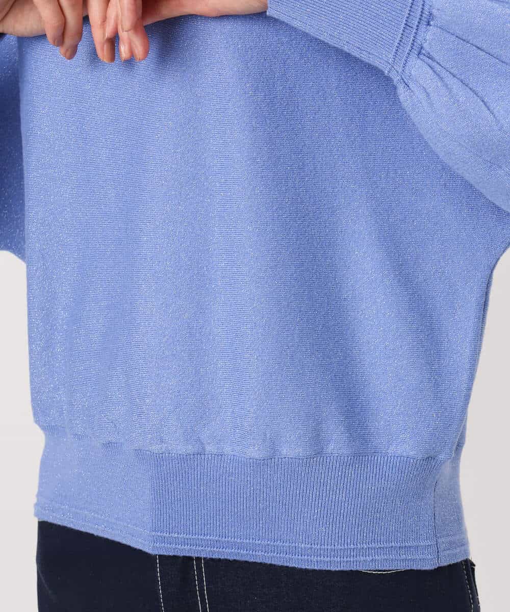 FKFFD20140 MK MICHEL KLEIN(MK ミッシェルクラン) 前後2wayラメドルマンニット/洗える ブルー