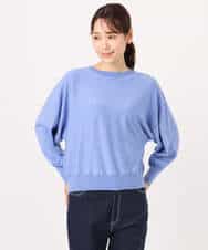 FKFFD20140 MK MICHEL KLEIN(MK ミッシェルクラン) 前後2wayラメドルマンニット/洗える ブルー