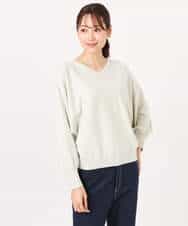 FKFFD20140 MK MICHEL KLEIN(MK ミッシェルクラン) 前後2wayラメドルマンニット/洗える ブルー