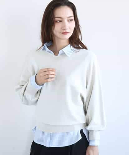 FKFFD20140 MK MICHEL KLEIN 前後2wayラメドルマンニット/洗える