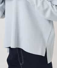 FKFFD21160 MK MICHEL KLEIN(MK ミッシェルクラン) 衿付きラガーニット/洗える ライトブルー