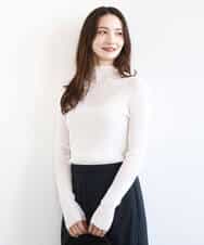 FKFFD22110 MK MICHEL KLEIN(MK ミッシェルクラン) ハイネックシアーリブニット/洗える ピンク