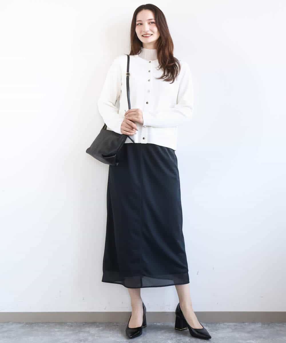 FKFFD22110 MK MICHEL KLEIN(MK ミッシェルクラン) ハイネックシアーリブニット/洗える ピンク