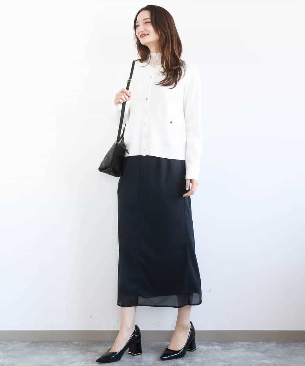 FKFFD22110 MK MICHEL KLEIN(MK ミッシェルクラン) ハイネックシアーリブニット/洗える ピンク