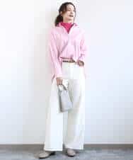 FKFFD22110 MK MICHEL KLEIN(MK ミッシェルクラン) ハイネックシアーリブニット/洗える ピンク