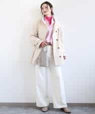 FKFFD22110 MK MICHEL KLEIN(MK ミッシェルクラン) ハイネックシアーリブニット/洗える ピンク