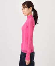 FKFFD22110 MK MICHEL KLEIN(MK ミッシェルクラン) ハイネックシアーリブニット/洗える ピンク