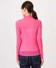 FKFFD22110 MK MICHEL KLEIN(MK ミッシェルクラン) ハイネックシアーリブニット/洗える ピンク