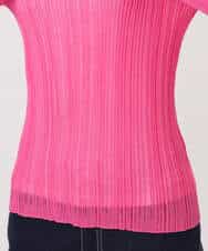 FKFFD22110 MK MICHEL KLEIN(MK ミッシェルクラン) ハイネックシアーリブニット/洗える ピンク