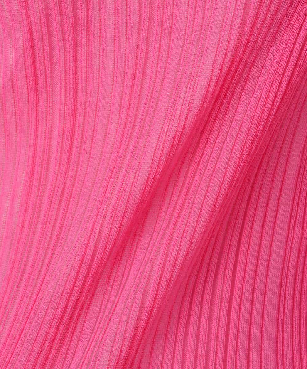 FKFFD22110 MK MICHEL KLEIN(MK ミッシェルクラン) ハイネックシアーリブニット/洗える ピンク