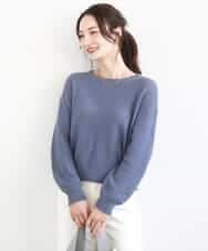 FKFFD23140 MK MICHEL KLEIN(MK ミッシェルクラン) 鹿の子編みニット/洗える ブルー