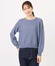 FKFFD23140 MK MICHEL KLEIN(MK ミッシェルクラン) 鹿の子編みニット/洗える ブルー