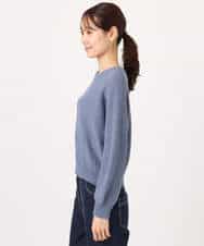 FKFFD23140 MK MICHEL KLEIN(MK ミッシェルクラン) 鹿の子編みニット/洗える ブルー