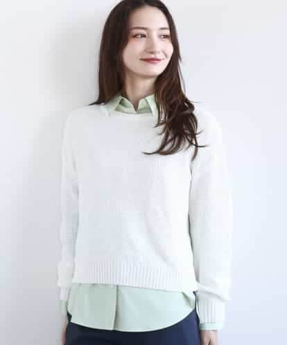 FKFFD23140 MK MICHEL KLEIN 鹿の子編みニット/洗える