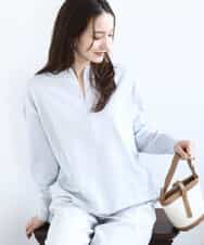 FKFFD24160 MK MICHEL KLEIN(MK ミッシェルクラン) フロントファスナーデザインニット/洗える ライトグレー