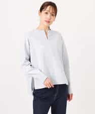 FKFFD24160 MK MICHEL KLEIN(MK ミッシェルクラン) フロントファスナーデザインニット/洗える ライトグレー