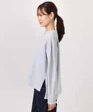 FKFFD24160 MK MICHEL KLEIN(MK ミッシェルクラン) フロントファスナーデザインニット/洗える ライトグレー