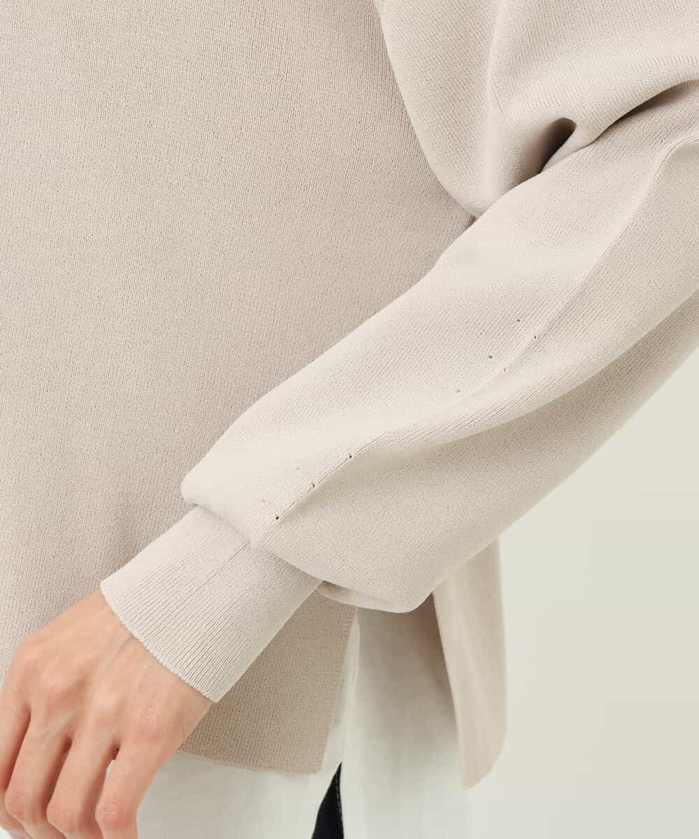 FKFFS15170 MK MICHEL KLEIN(MK ミッシェルクラン) ショート丈ニット×ロンT ツインセット/洗える ベージュ