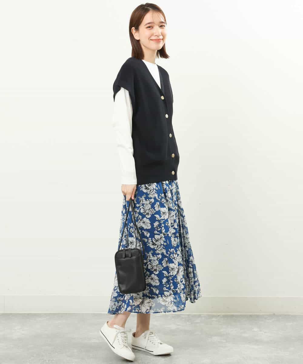 FKFFS16150 MK MICHEL KLEIN(MK ミッシェルクラン) ニットベスト×ロンTツインセット/2way/洗える ベージュ