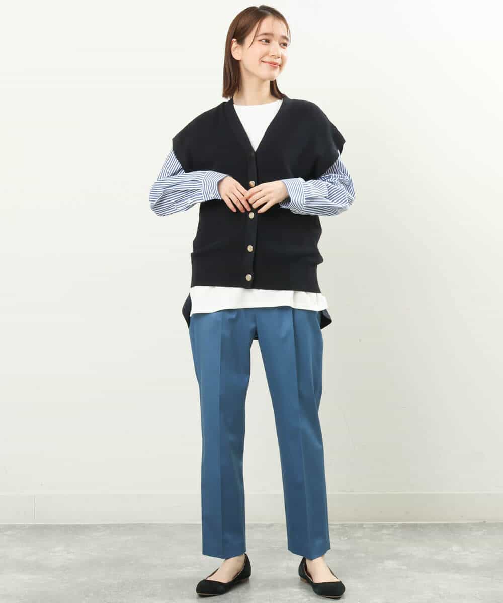 FKFFS16150 MK MICHEL KLEIN(MK ミッシェルクラン) ニットベスト×ロンTツインセット/2way/洗える ベージュ
