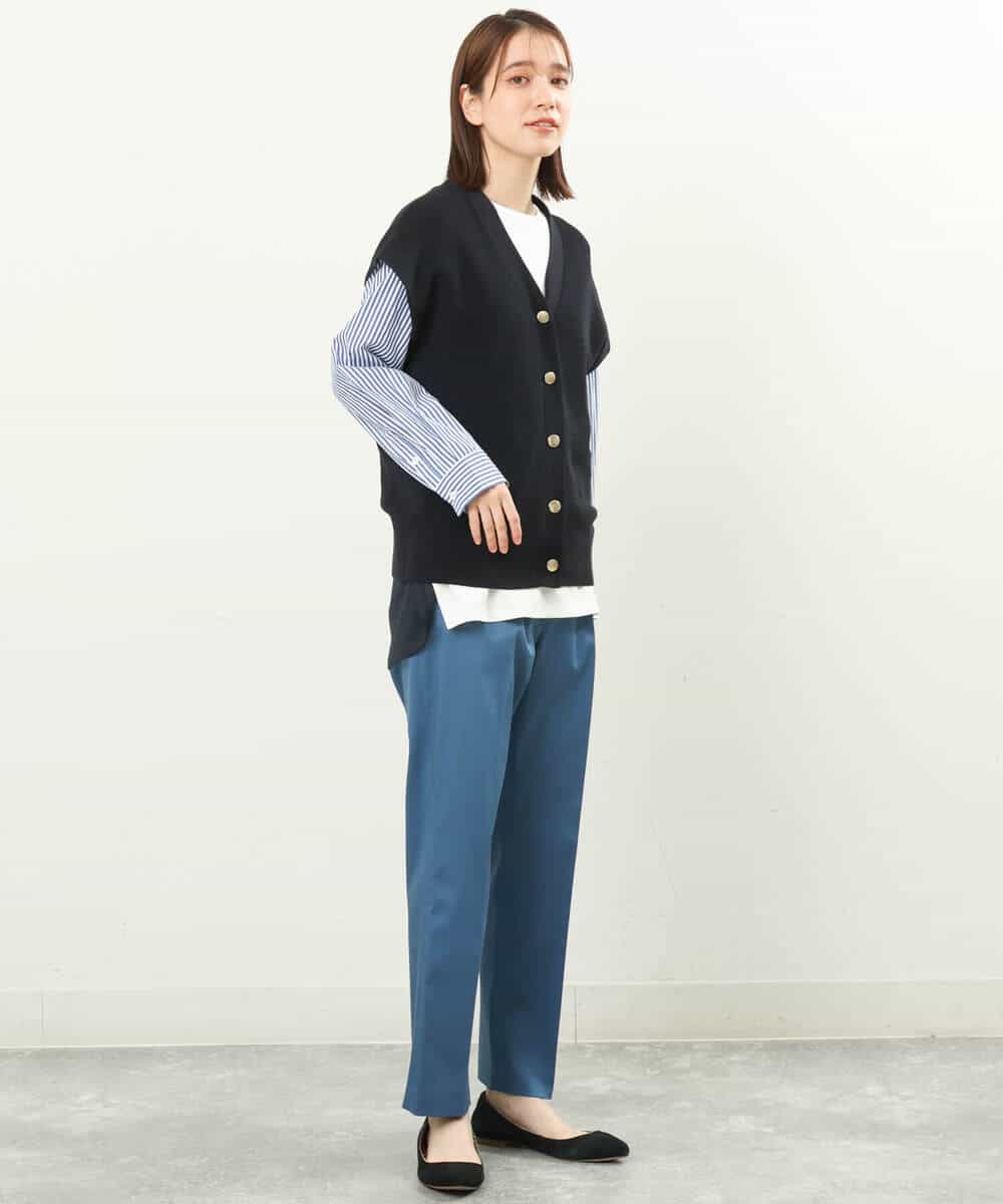 FKFFS16150 MK MICHEL KLEIN(MK ミッシェルクラン) ニットベスト×ロンTツインセット/2way/洗える ベージュ