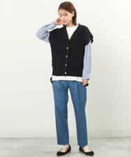 FKFFS16150 MK MICHEL KLEIN(MK ミッシェルクラン) ニットベスト×ロンTツインセット/2way/洗える ベージュ