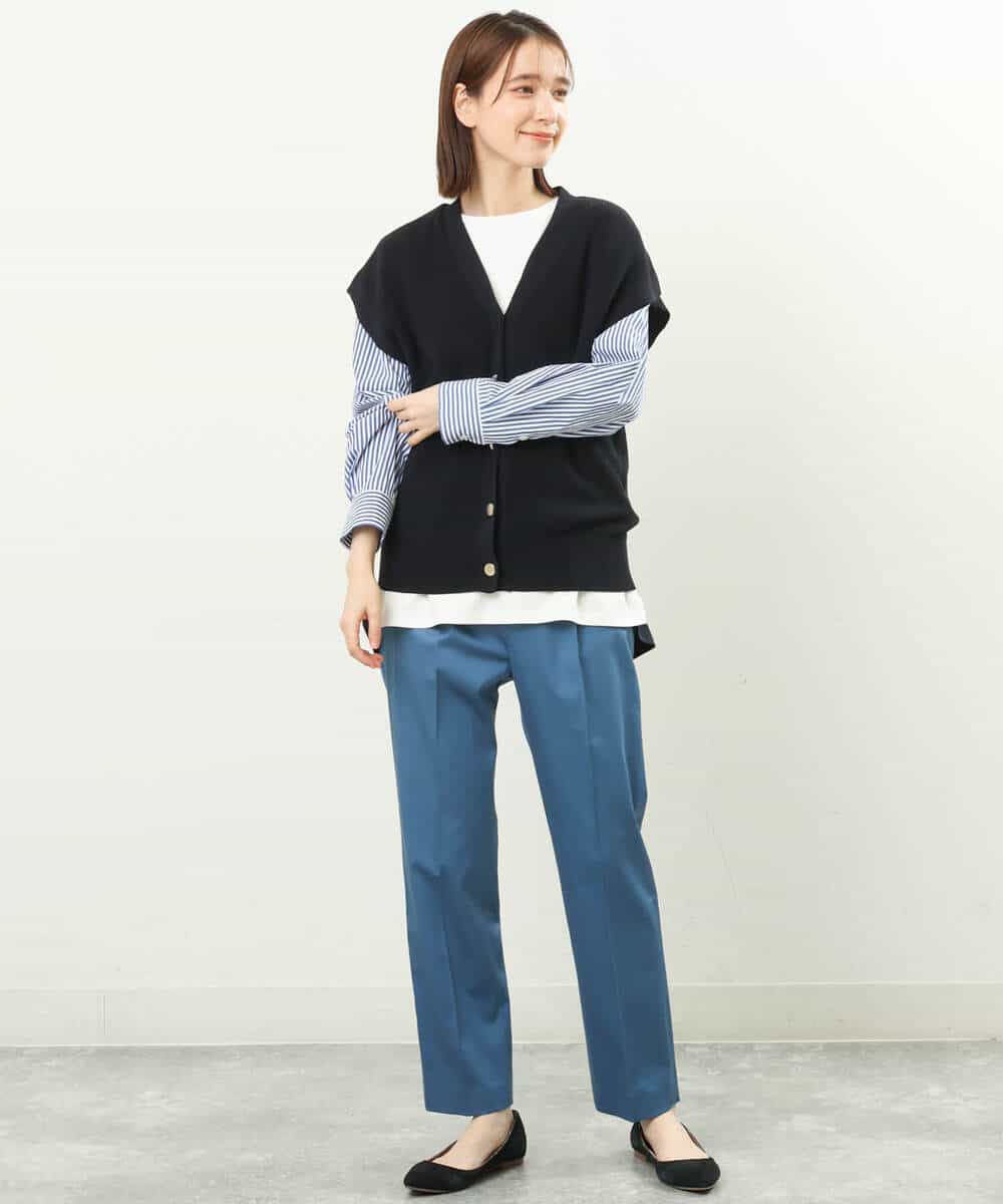 FKFFS16150 MK MICHEL KLEIN(MK ミッシェルクラン) ニットベスト×ロンTツインセット/2way/洗える ベージュ