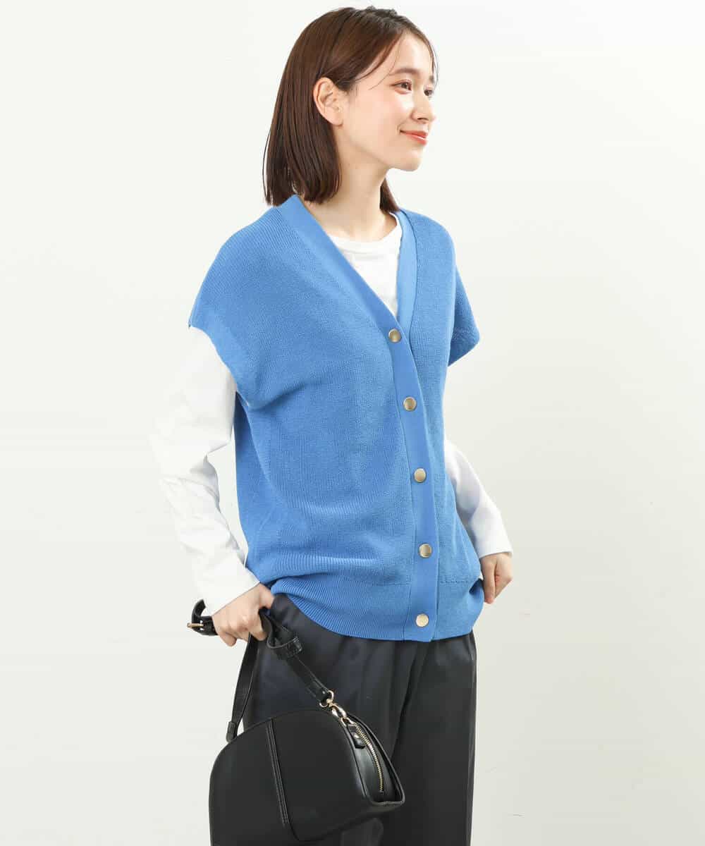 FKFFS16150 MK MICHEL KLEIN(MK ミッシェルクラン) ニットベスト×ロンTツインセット/2way/洗える ベージュ