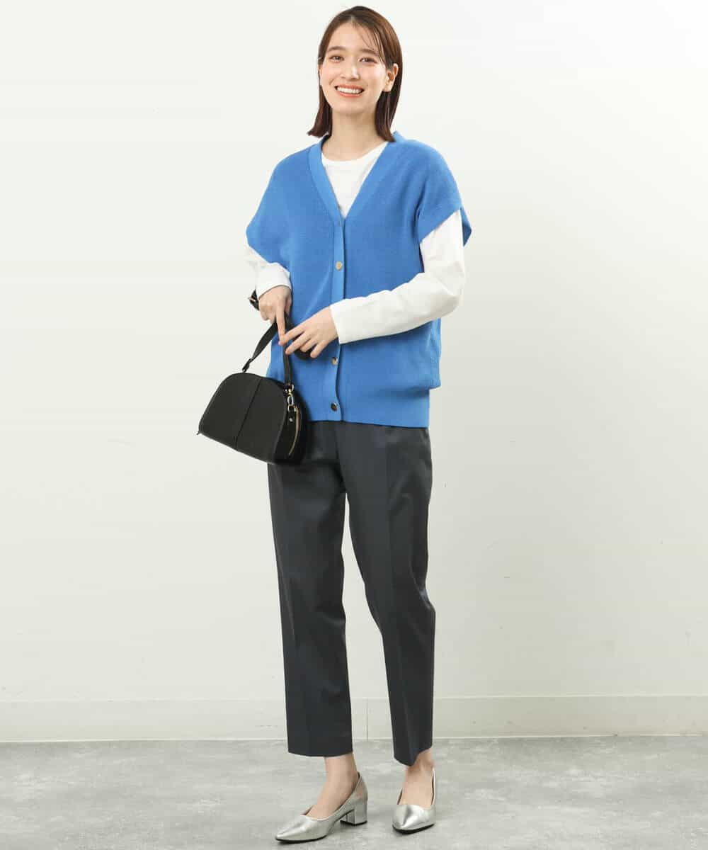 FKFFS16150 MK MICHEL KLEIN(MK ミッシェルクラン) ニットベスト×ロンTツインセット/2way/洗える ベージュ