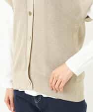 FKFFS16150 MK MICHEL KLEIN(MK ミッシェルクラン) ニットベスト×ロンTツインセット/2way/洗える ベージュ