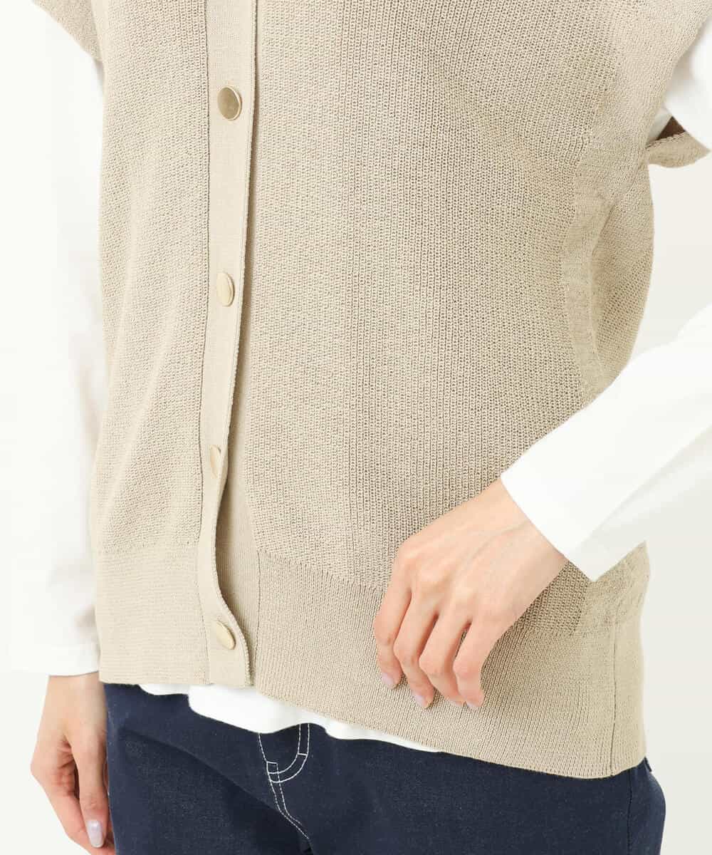 FKFFS16150 MK MICHEL KLEIN(MK ミッシェルクラン) ニットベスト×ロンTツインセット/2way/洗える ベージュ