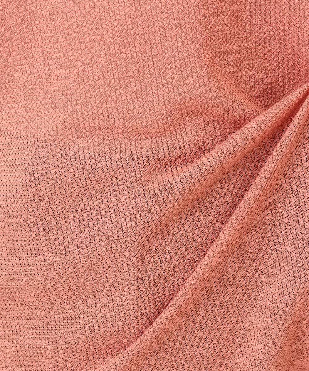 FKFFS22130 MK MICHEL KLEIN(MK ミッシェルクラン) 七分袖チュニック丈ニット/洗える オレンジ