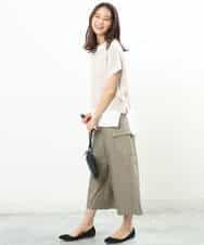 FKFFS25140 MK MICHEL KLEIN(MK ミッシェルクラン) ニットベストレイヤード ツインセット/洗える オレンジ