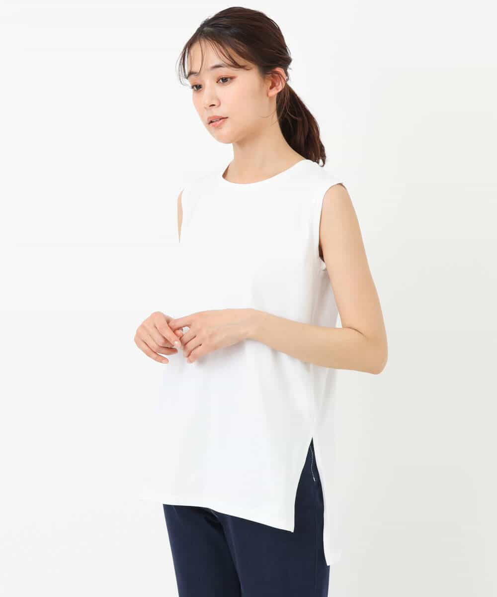 FKFFS25140 MK MICHEL KLEIN(MK ミッシェルクラン) ニットベストレイヤード ツインセット/洗える オレンジ