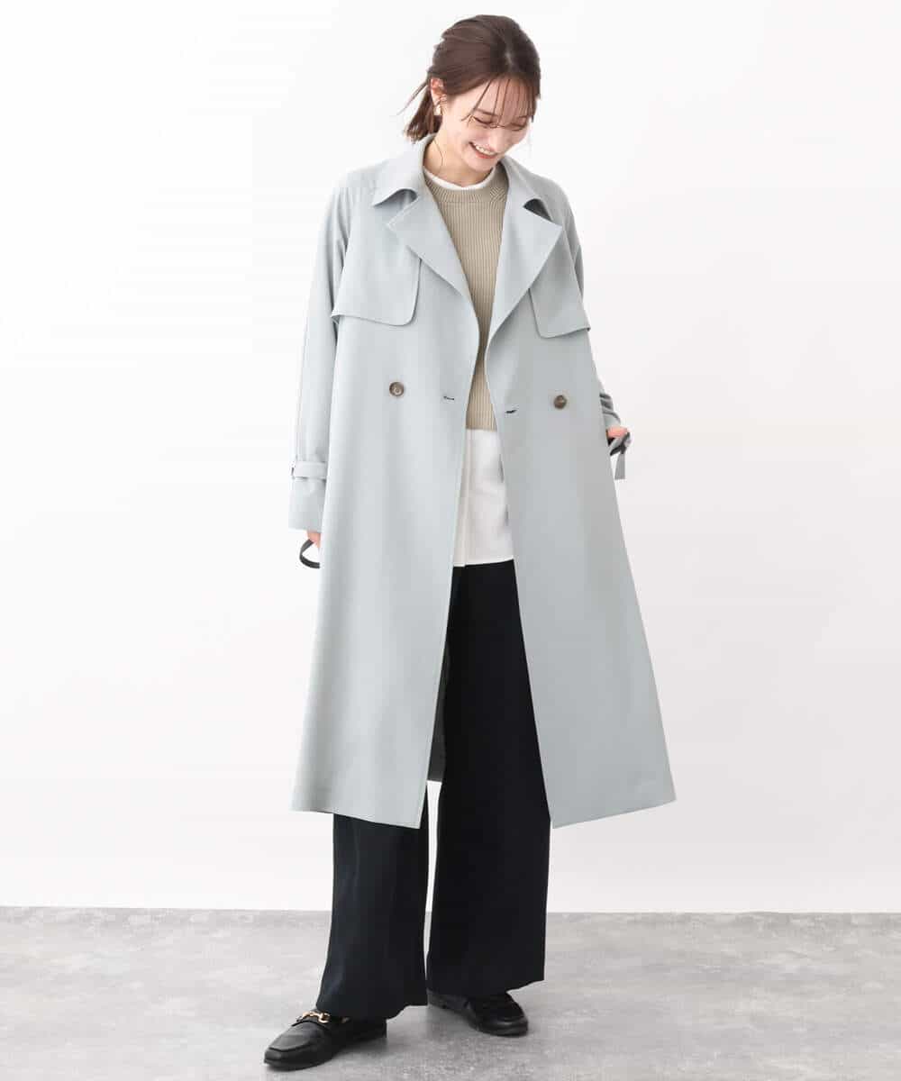 FKFFV23175 MK MICHEL KLEIN(MK ミッシェルクラン) ニットベスト×シャツブラウス ツインセット/洗える ネイビー