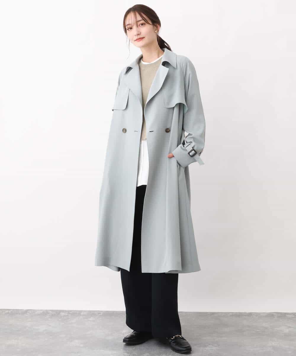 FKFFV23175 MK MICHEL KLEIN(MK ミッシェルクラン) ニットベスト×シャツブラウス ツインセット/洗える ネイビー