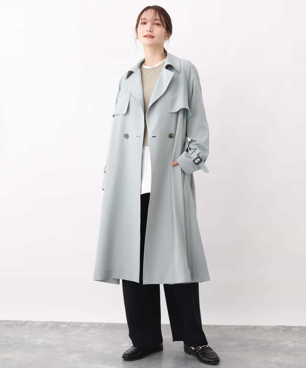 FKFFV23175 MK MICHEL KLEIN(MK ミッシェルクラン) ニットベスト×シャツブラウス ツインセット/洗える ネイビー