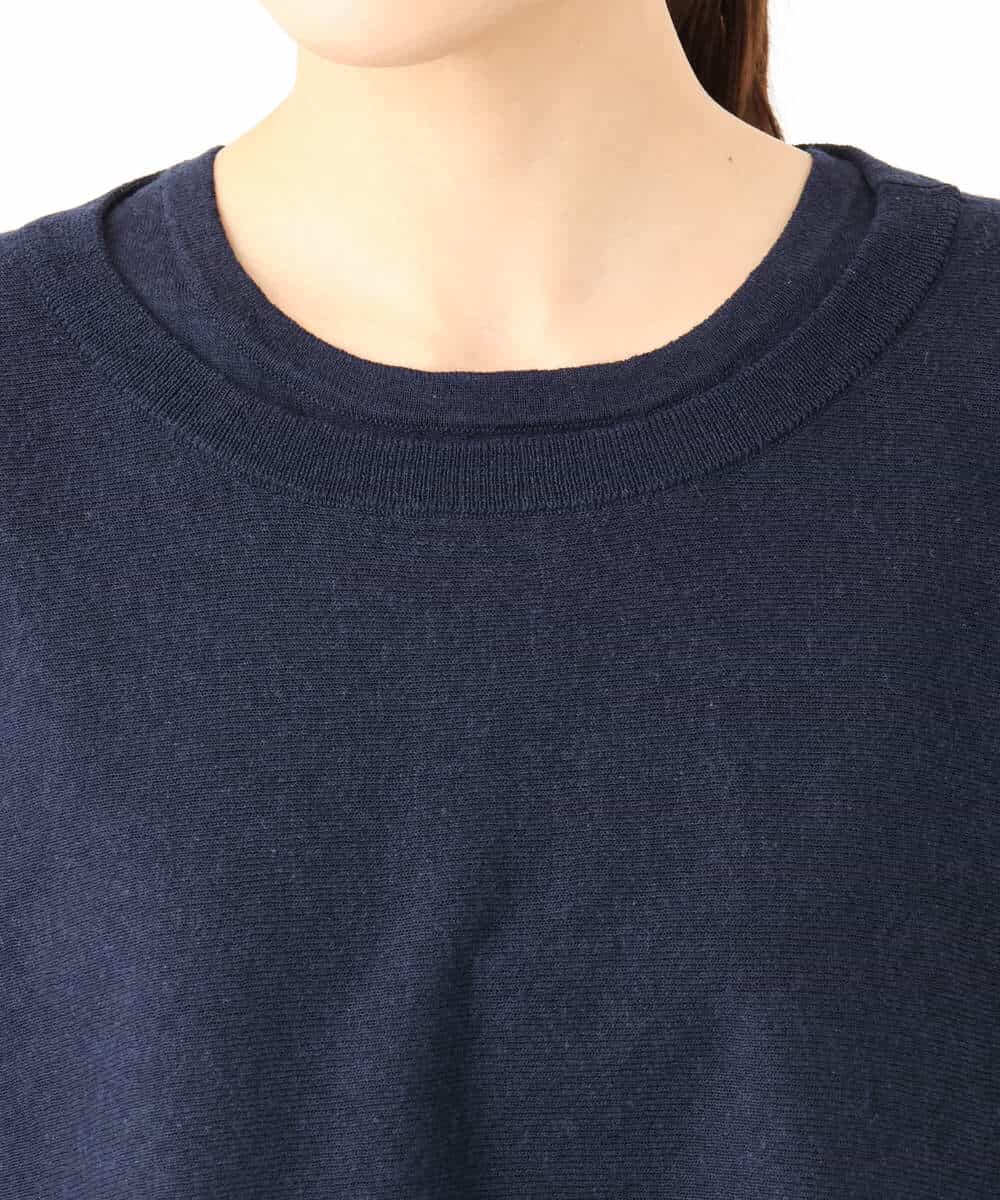 FKFGA44170 MK MICHEL KLEIN(MK ミッシェルクラン) ケープ×ノースリーブニット ツインセット/接触冷感/洗える ネイビー