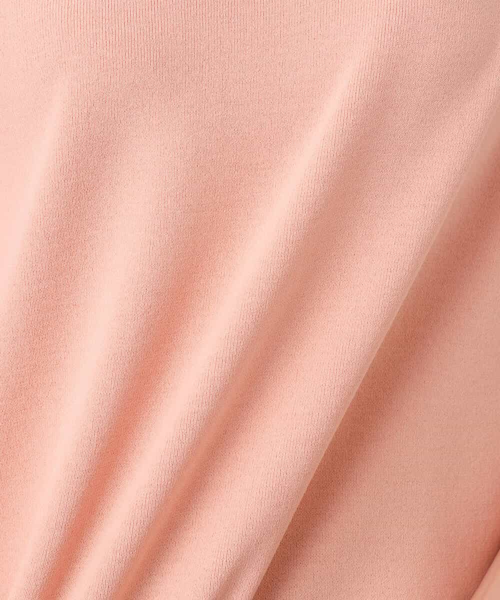 FKFGD30140 MK MICHEL KLEIN(MK ミッシェルクラン) シアー切替えニット/洗える サーモンオレンジ