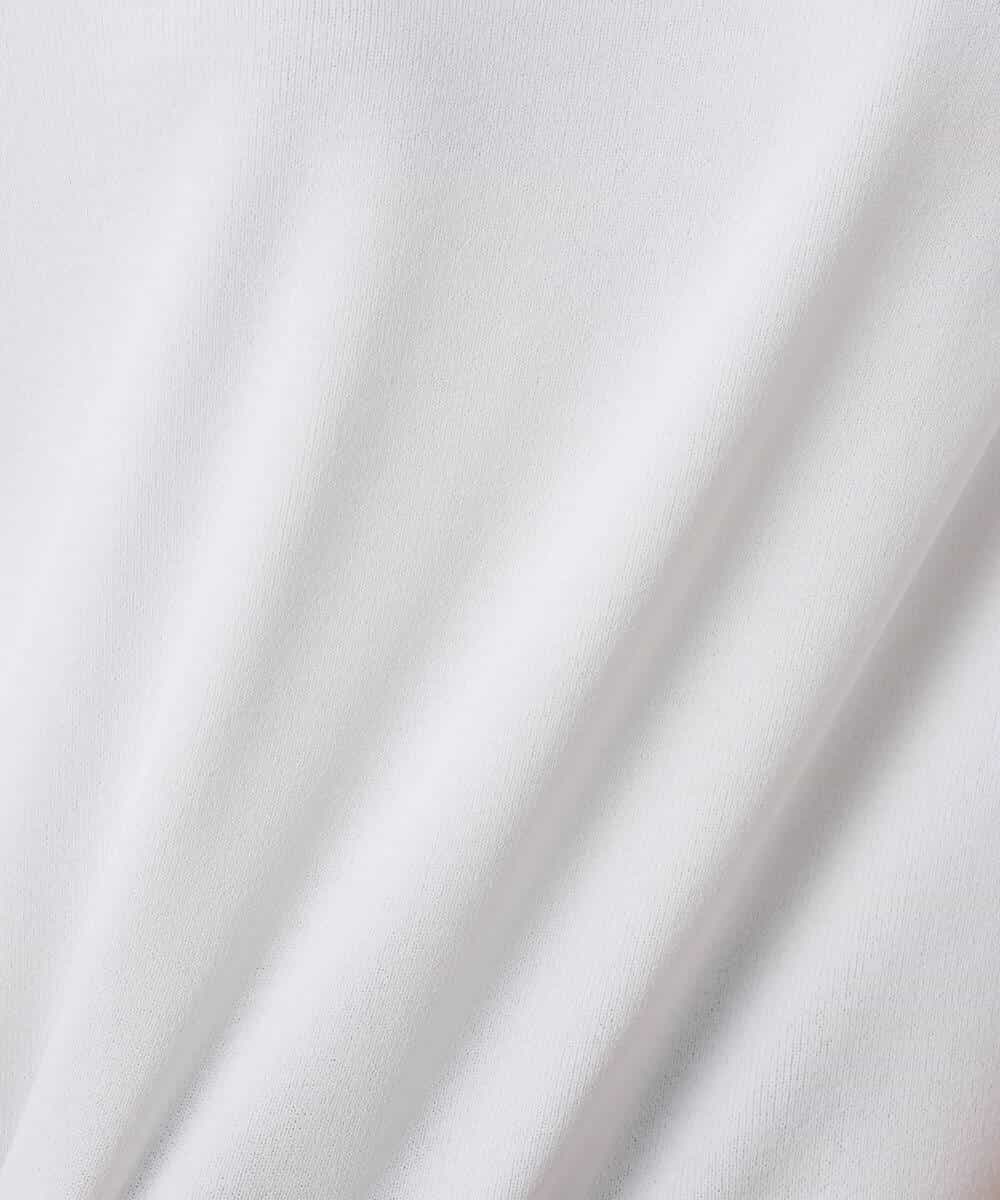 FKFGD30140 MK MICHEL KLEIN(MK ミッシェルクラン) シアー切替えニット/洗える サーモンオレンジ