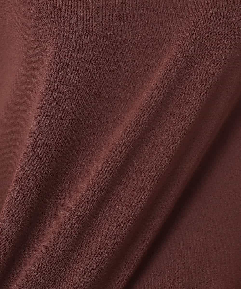 FKFGD30140 MK MICHEL KLEIN(MK ミッシェルクラン) シアー切替えニット/洗える サーモンオレンジ