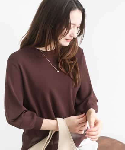 FKFGD30140 MK MICHEL KLEIN シアー切替えニット/洗える