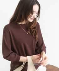 FKFGD30140 MK MICHEL KLEIN(MK ミッシェルクラン) シアー切替えニット/洗える ブラウン