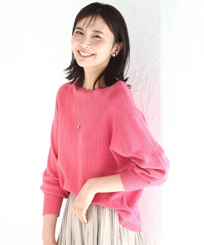 FKFGD32140 MK MICHEL KLEIN テープヤーンドルマンニット/洗える