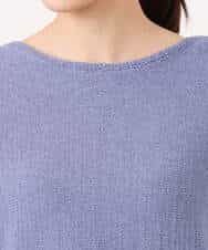 FKFGD32140 MK MICHEL KLEIN(MK ミッシェルクラン) テープヤーンドルマンニット/洗える グレイッシュブルー