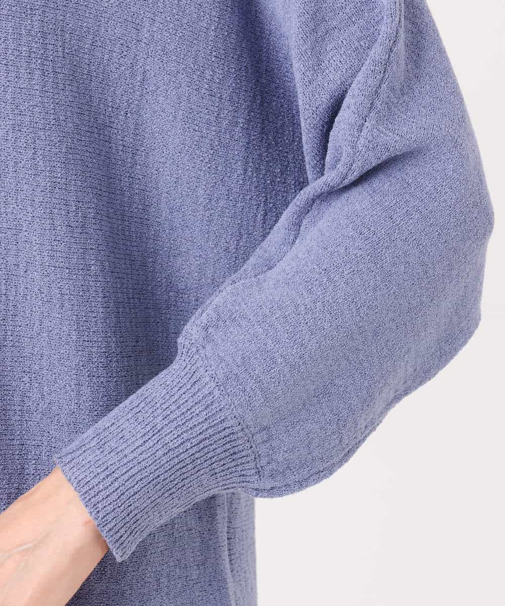 FKFGD32140 MK MICHEL KLEIN(MK ミッシェルクラン) テープヤーンドルマンニット/洗える グレイッシュブルー