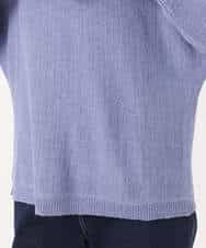 FKFGD32140 MK MICHEL KLEIN(MK ミッシェルクラン) テープヤーンドルマンニット/洗える グレイッシュブルー