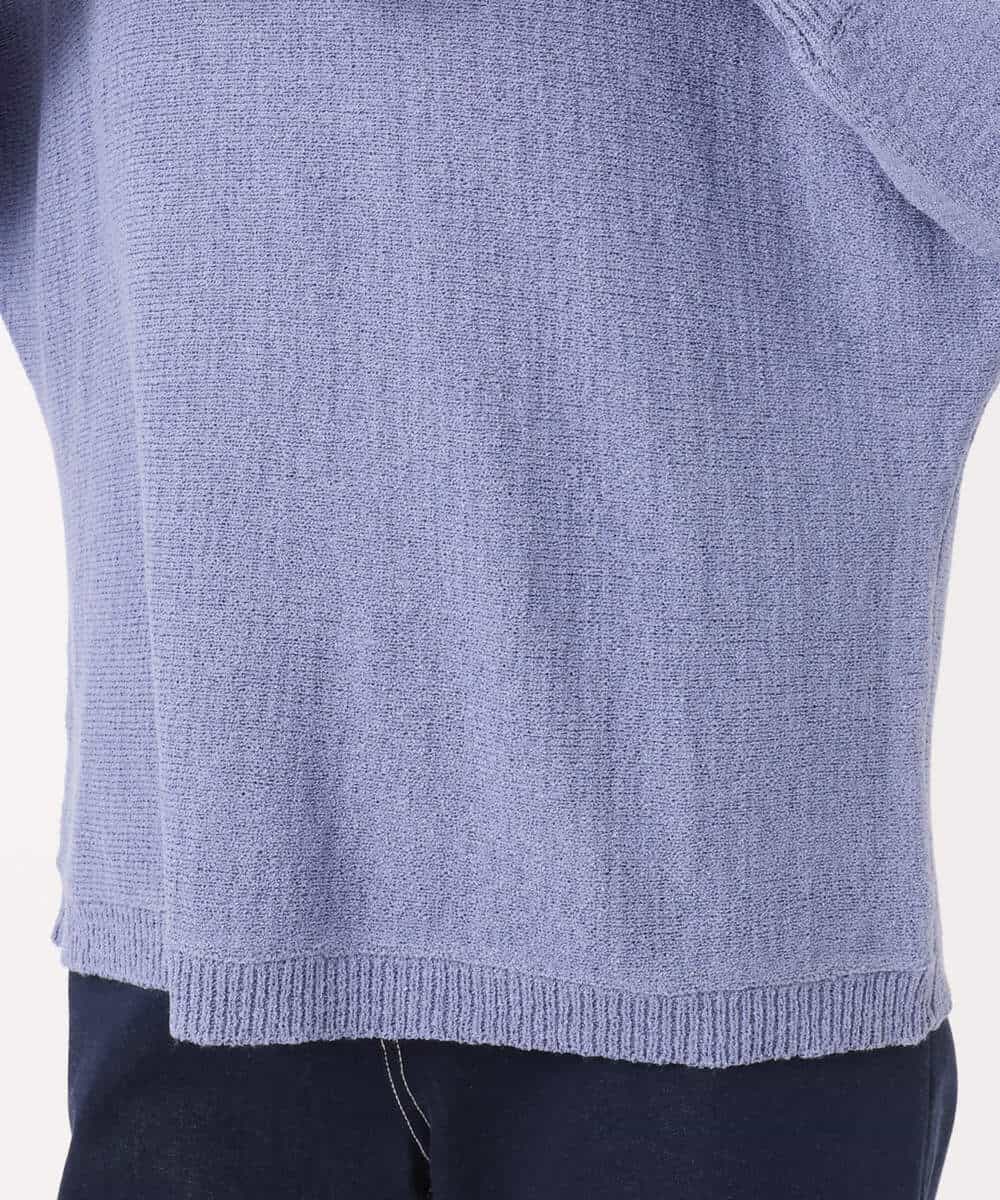 FKFGD32140 MK MICHEL KLEIN(MK ミッシェルクラン) テープヤーンドルマンニット/洗える グレイッシュブルー