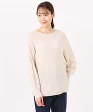 FKFGD32140 MK MICHEL KLEIN(MK ミッシェルクラン) テープヤーンドルマンニット/洗える グレイッシュブルー