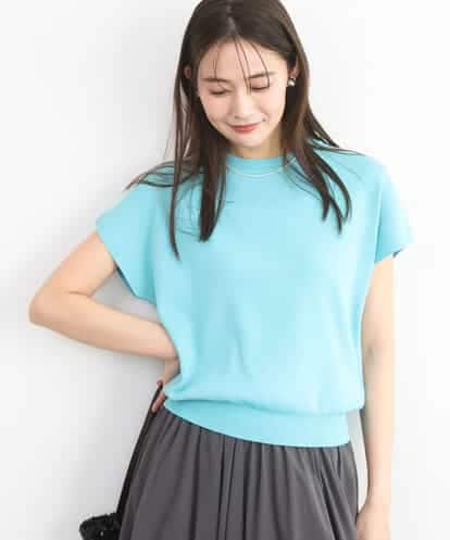 FKFGD40110 MK MICHEL KLEIN フレンチスリーブニット/接触冷感/UVカット/洗える